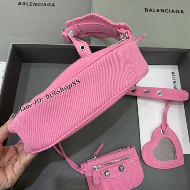 Balenciaga專櫃爆款經典機車包系列巴黎世家Le Cagole半月牙腋下包小號斜挎包 fyj2023